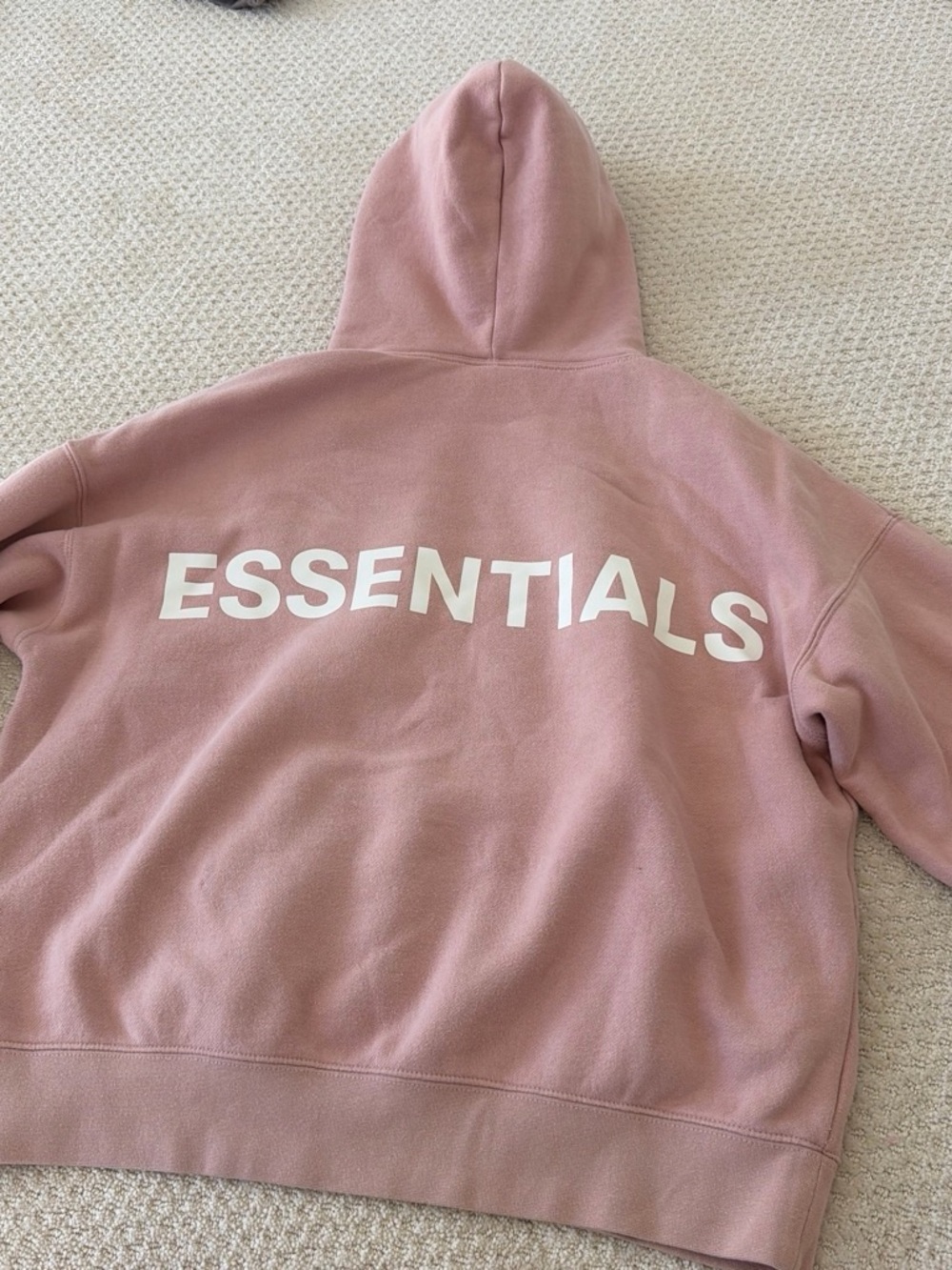 ESSENTIALS Dusty Pink Logo Hoodie